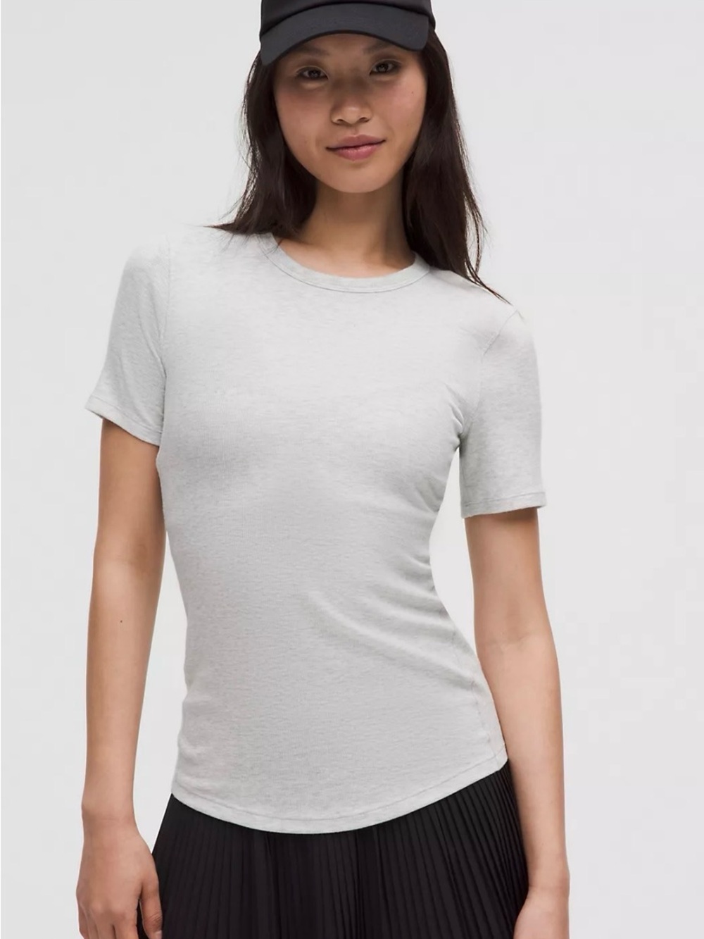 lululemon athletica Light Gray Short Sleeve Crew Tee